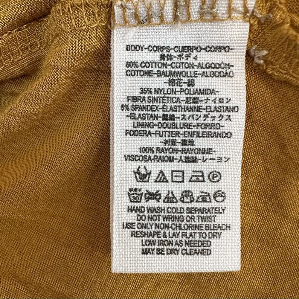 Free People Miles of Lace Mustard Yellow Dress Women’s Small Boho - Image 7