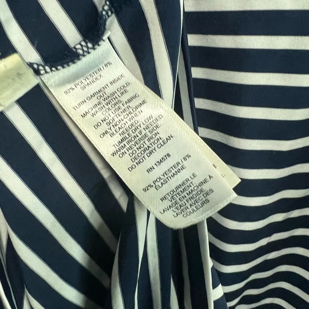 Vineyard Vines Sankaty Nautical Navy White Striped Dress in Excellent Condition - Image 5