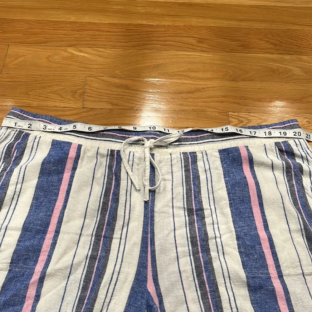 𝅺ELLEN Tracy company striped linen blend shorts size xlarge . - Image 4
