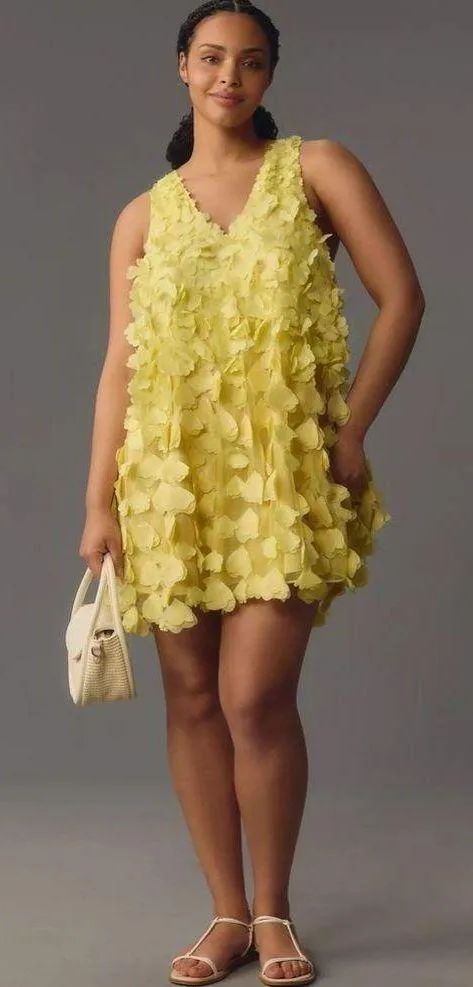 Anthropologie Maeve Sleeveless Floral Appliqué Mini Dress - Image 8