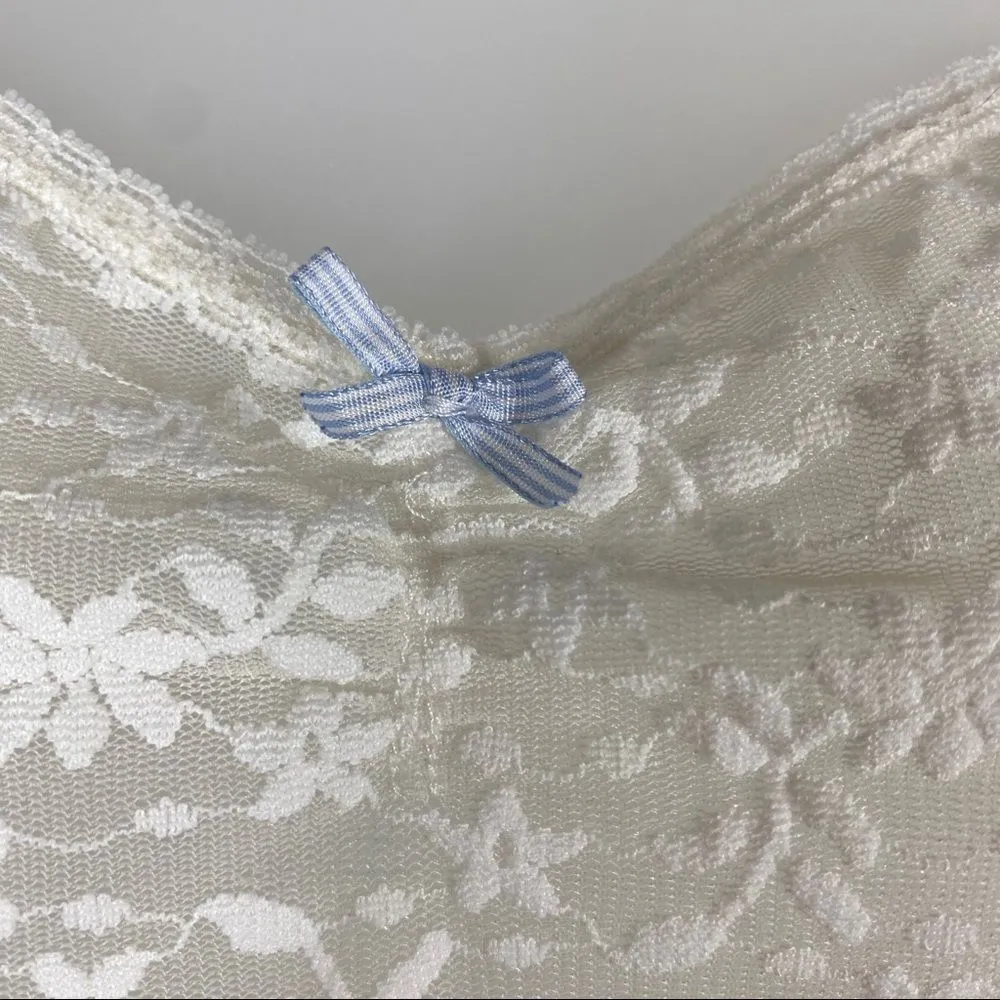 Tommy Hilfiger Ivory Cami Floral Lace Pattern Size L - Image 4