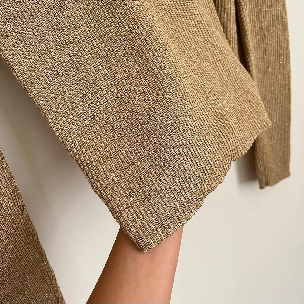 Lauren  Gold Metallic Turtleneck Size M - Image 5