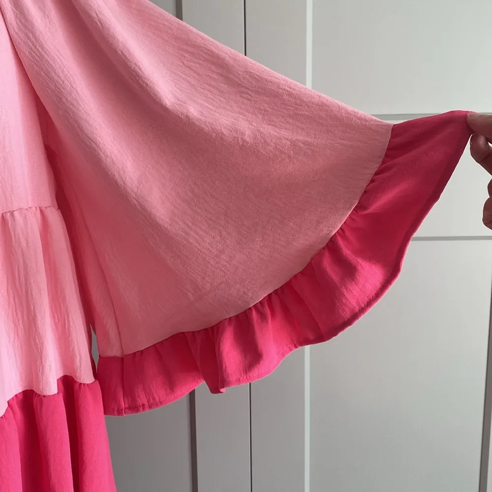 Fantastic Fawn Pink Tiered Ruffle Barbie Birthday Dress Sz Small - Image 3