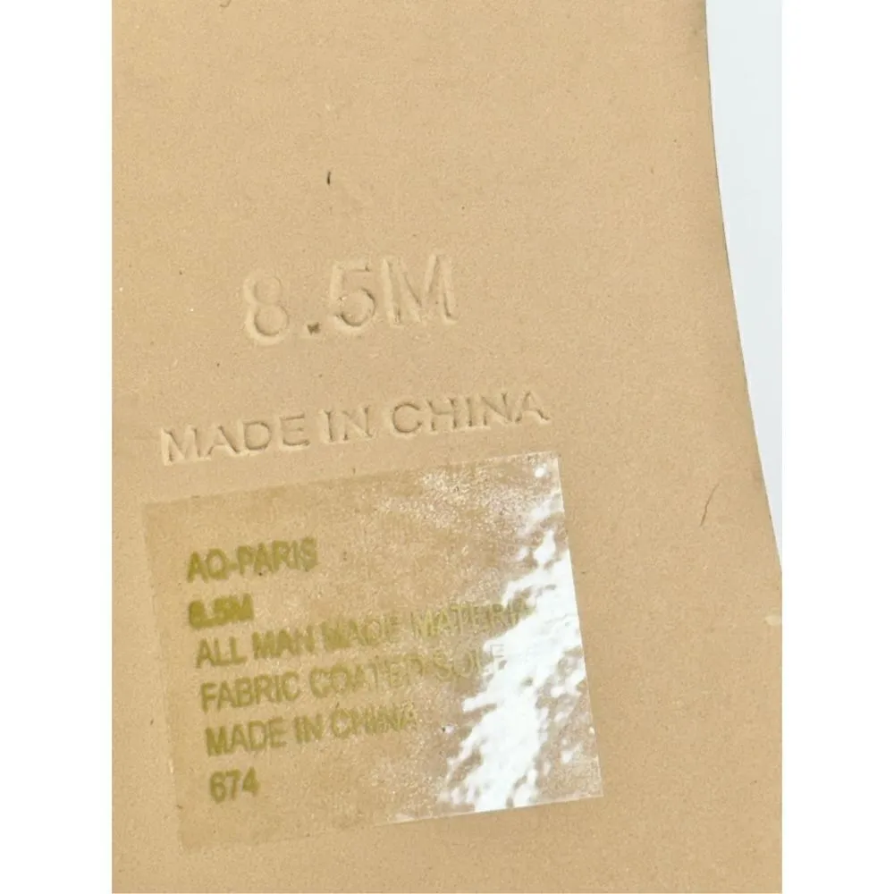 AQUA Sandals Womens Size 8.5 Embellished Open Toe Summer Slides NEW - Image 8