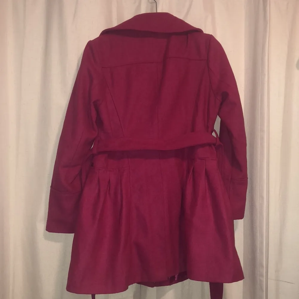Say What? Magenta Pea Coat, size XL - Image 5