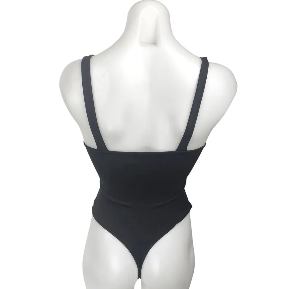 Abercrombie & Fitch Black Sleeveless Scoop Neck Cami Tank Bodysuit Top Size XXS - Image 2