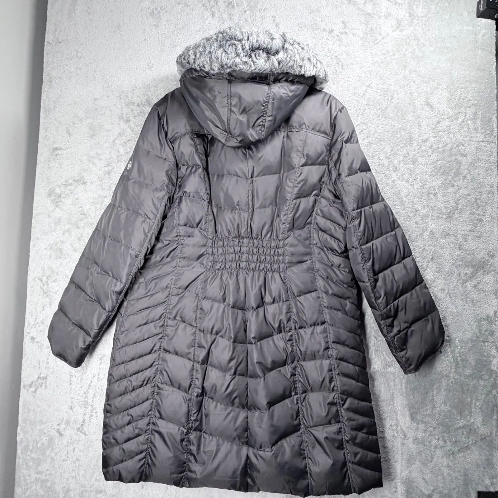 Michael Kors Womens Long Puffer Coat Hooded Winter Chic Classic Luxe Urban Style - Image 3