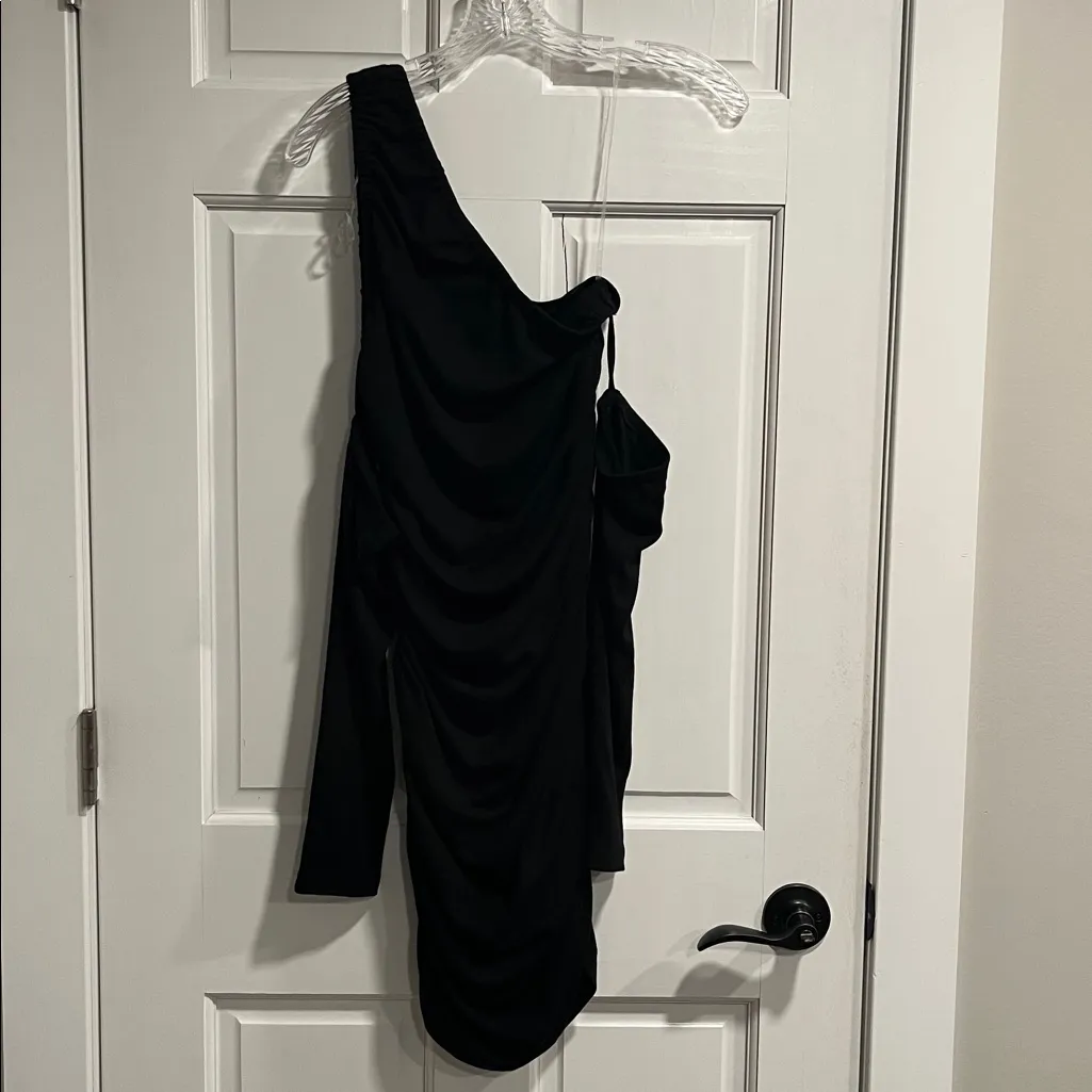 Princess Polly Albyn Rouched One Shoulder Sleeved Mini Dress US Size 8 NWT - Image 7