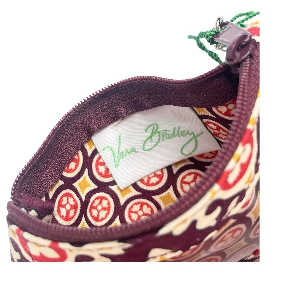NEW Vera Bradley Clip Zip ID Case Medallion COIN PURSE Mini Card Wallet 5.5” NWT - Image 4