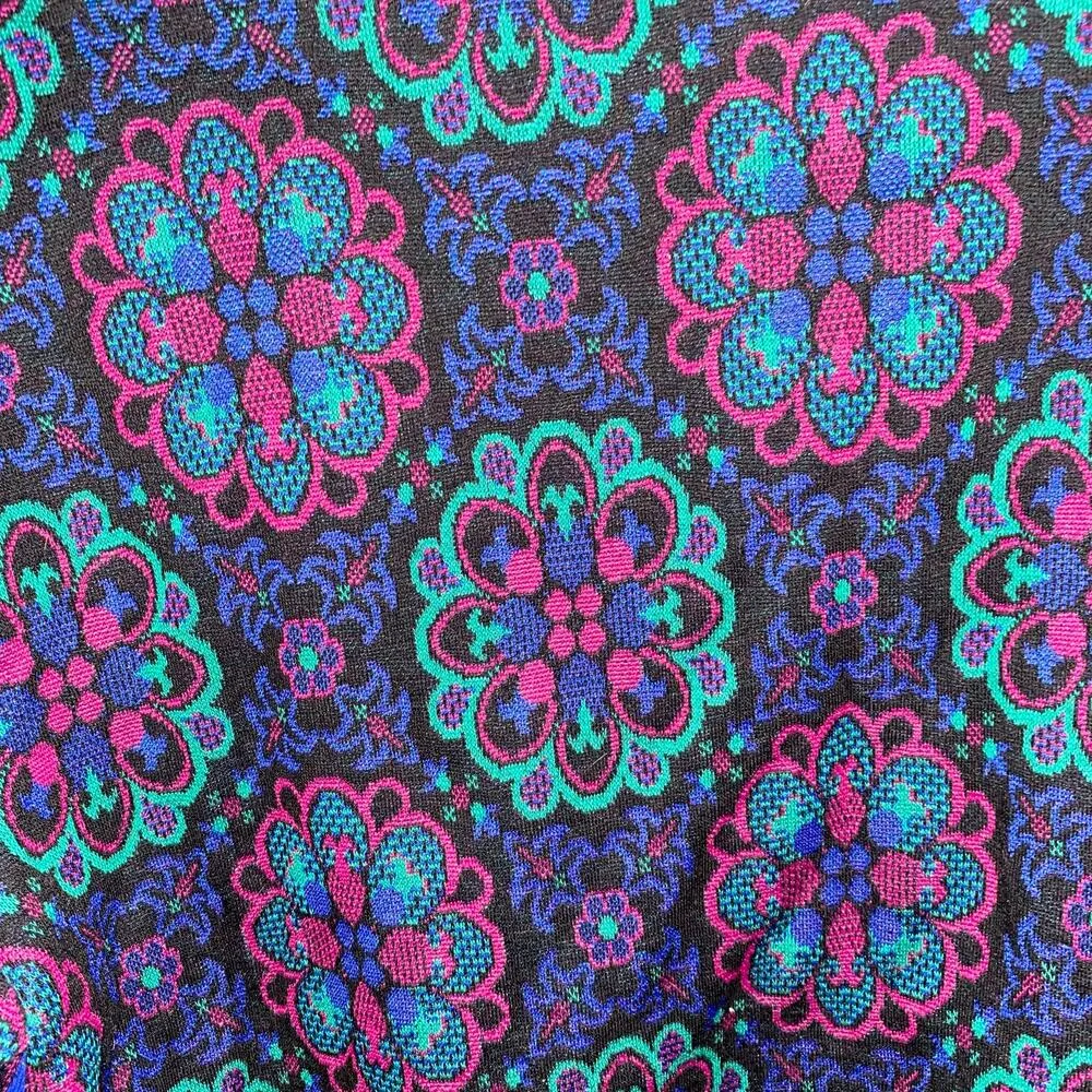 Cape Cod Sportswear Vintage Blue Purple Floral Long Sleeve Knit Top Size Medium - Image 7