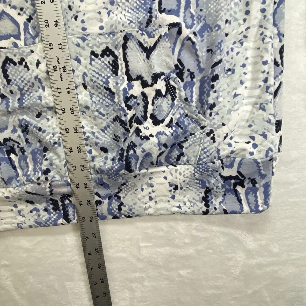 Unbranded Hoodie Womens Medium Snake print Long Sleeve V Neck Pullover - Image 3