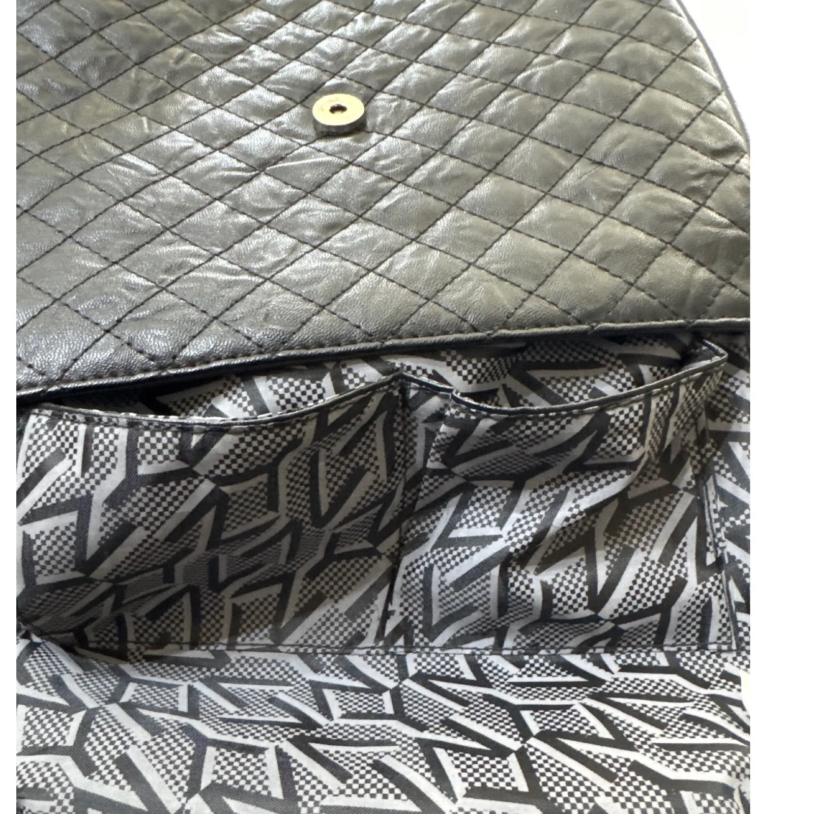 Y2K Marc New York Andrew Marc Black Quilted Chain Crossbody Shoulder‎ Bag - Image 8