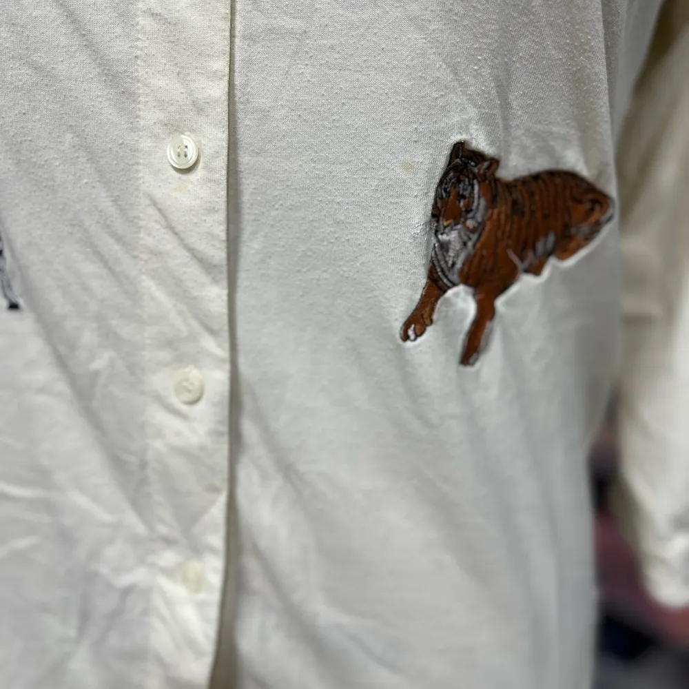 African Safari Shirt 1X White - Image 4