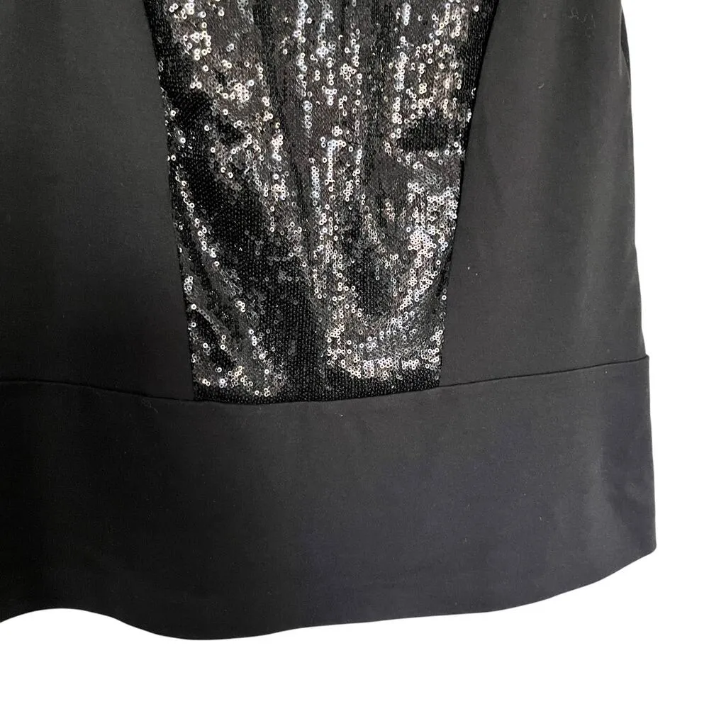 Calvin Klein Black Sleeveless Sequin Embellished Dressy Evening Top Size XL - Image 3