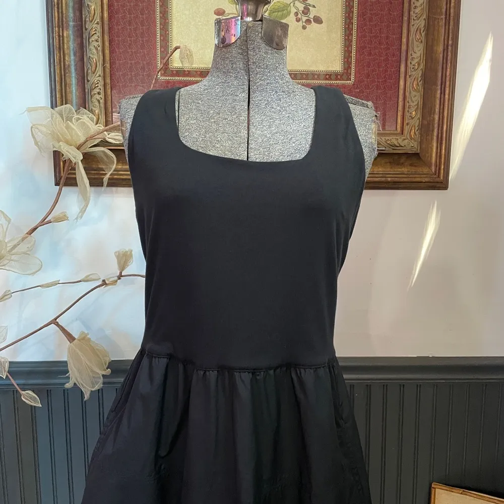 Everlane The Form Riviera Black Fit & Flare Dress w Pockets - Sz L 🧡🎀 - Image 4