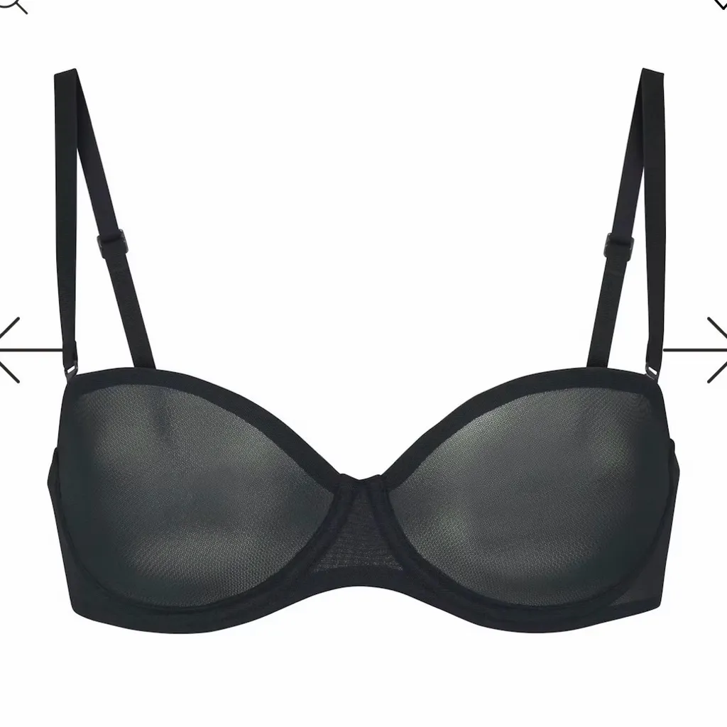 Skims 32DDD ULTRA FINE MESH STRAPLESS BRA Onyx NWT - Image 4