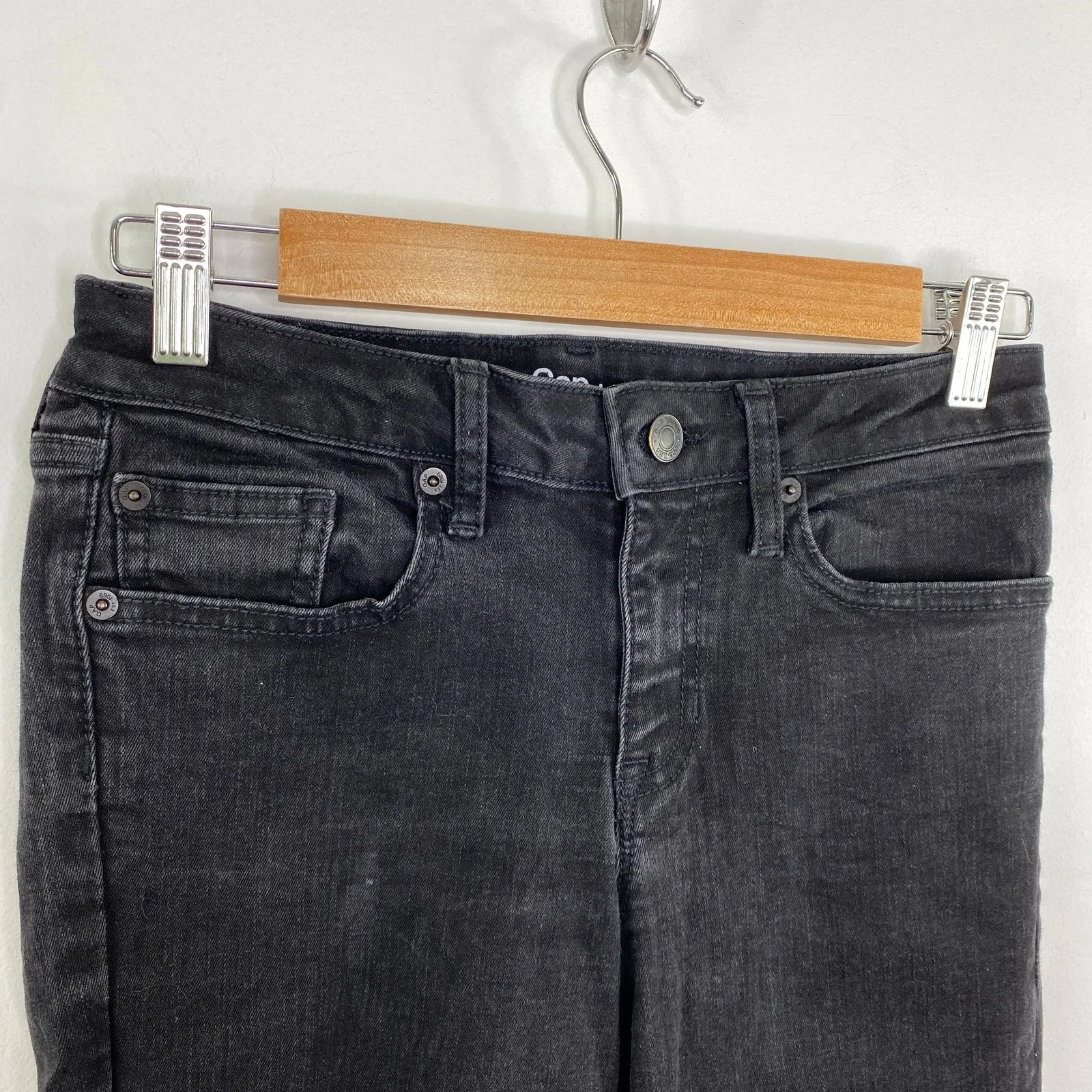 Gap Factory Black High Stretch Skinny Jean Jeggings Womens Size 2/26 Regular 26R - Image 3