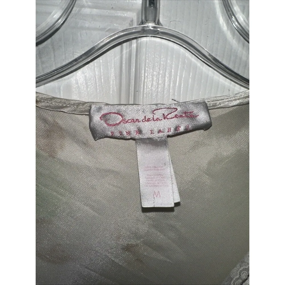 Oscar De La Renta Vintage Pink Label Nightgown  Long Size M FLAW - Image 2