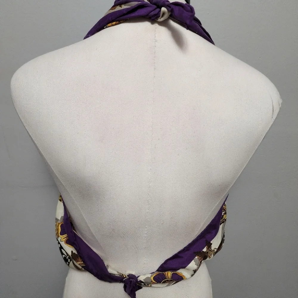 Vinatge Compagnie Internationale Express 90s baroque silk  large square scarf - Image 7