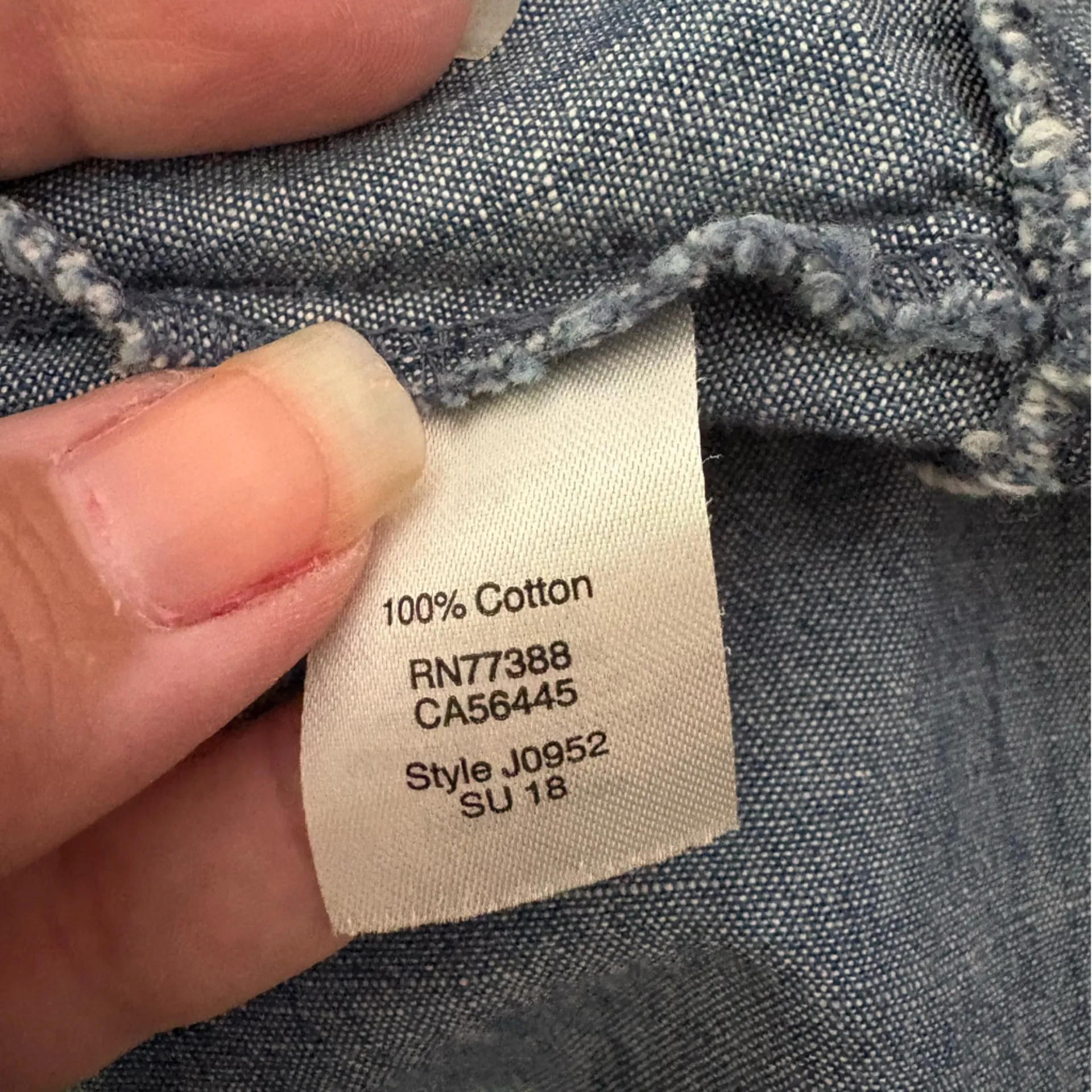 J. Crew Chambray Ruffle Hem Dress Size 8‎ - Image 11