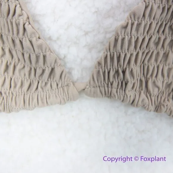 NEW Aila Blue Free People Soraya Bikini Top, tan,‎ size XL - Image 6