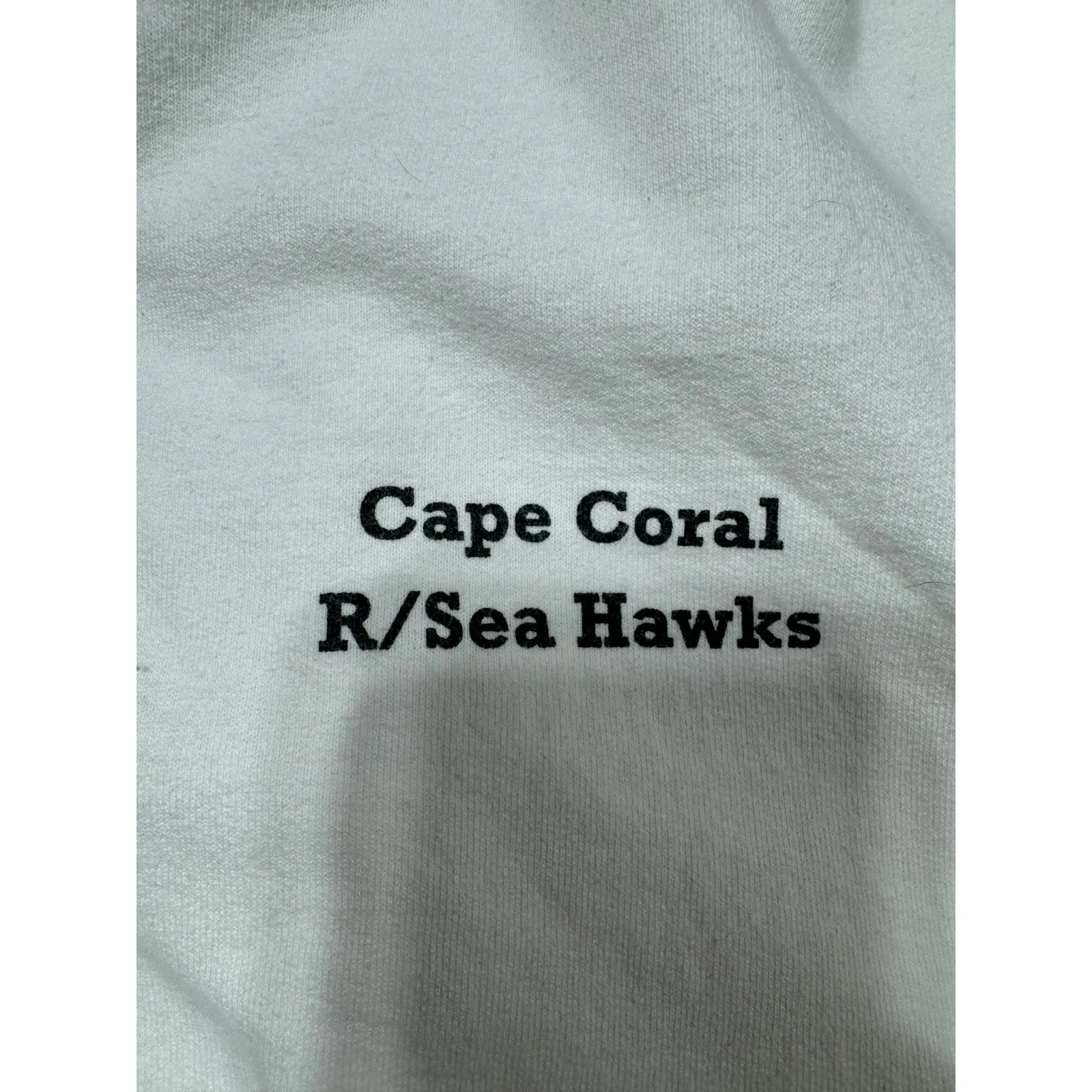 Cape Coral R/Sea Hawks Sweatshirt White Pullover XXL Vintage‎ Graphic Crewneck - Image 4