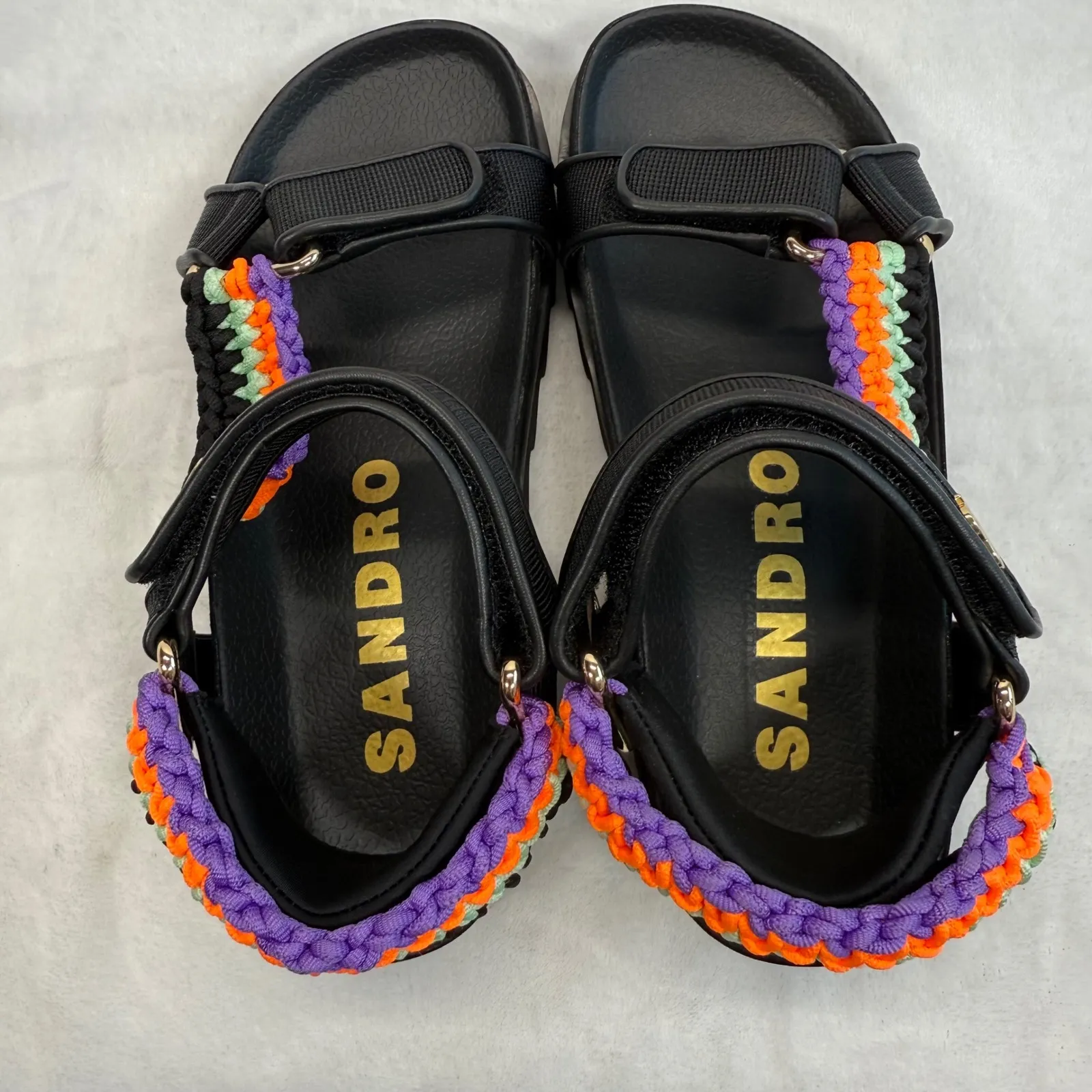 Sandro Olimpia Sandals Platform Flatform Colorful Straps Size‎ 36 - Image 8