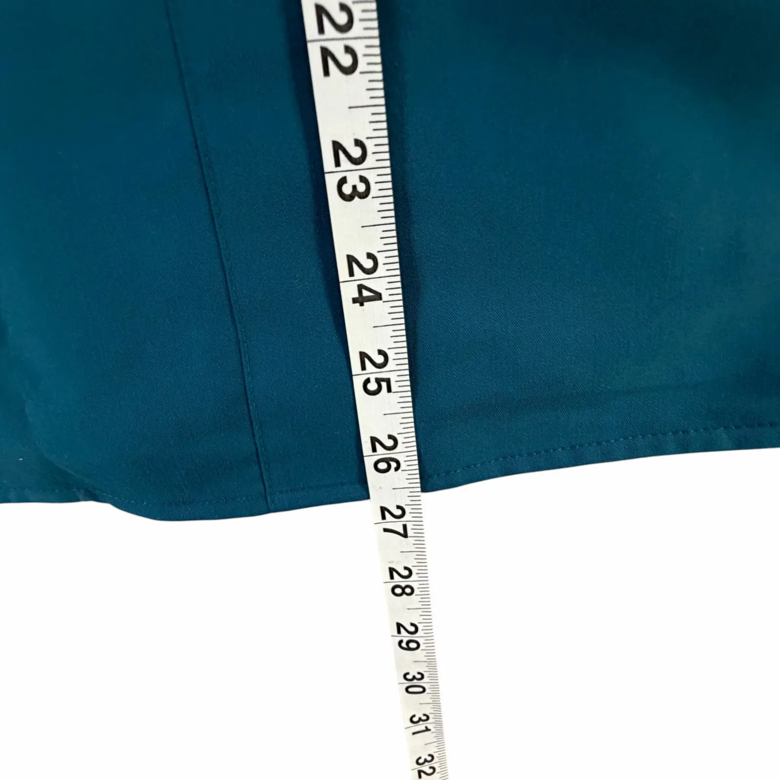 Greys Anatomy Barco Riley Scrub Top M Bahama Blue 3 Pocket Mock Wrap Medical - Image 7