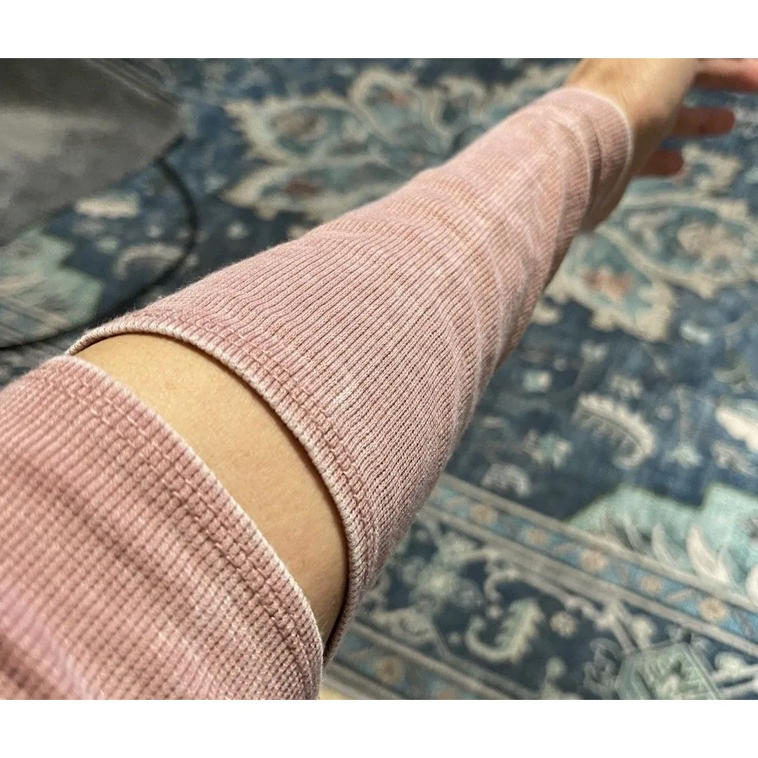 Chaser Womens Blouse Sz Small Burnout Cut Out Long Sleeve Acid Wash Punkcore - Image 8