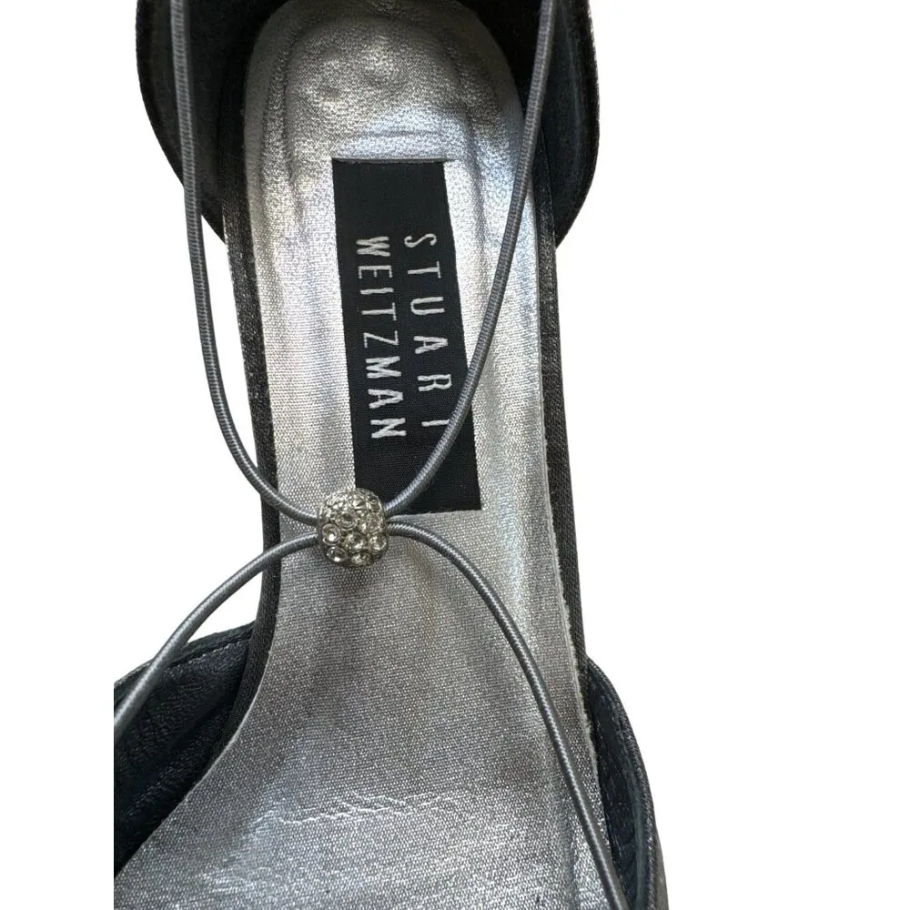 Stuart Weitzman  dark gray shoes block heels of 2.5 inches tall size 8.SKU 3034 - Image 10