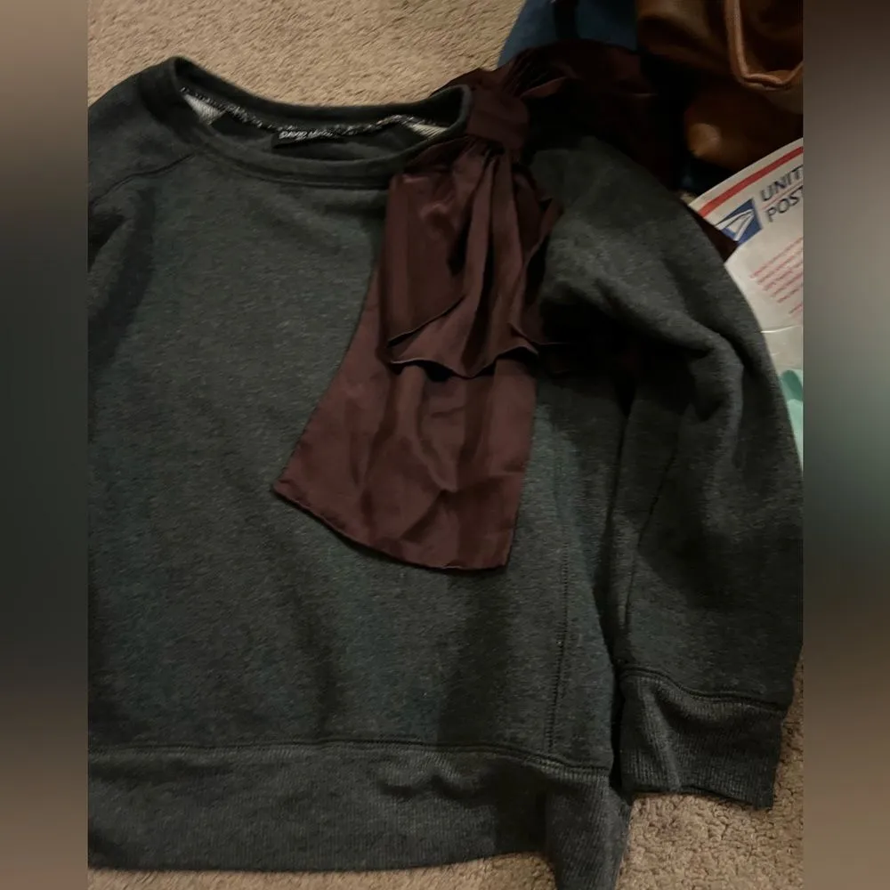 David Lerner  Silk Bow Raglan Pullover small - Image 7