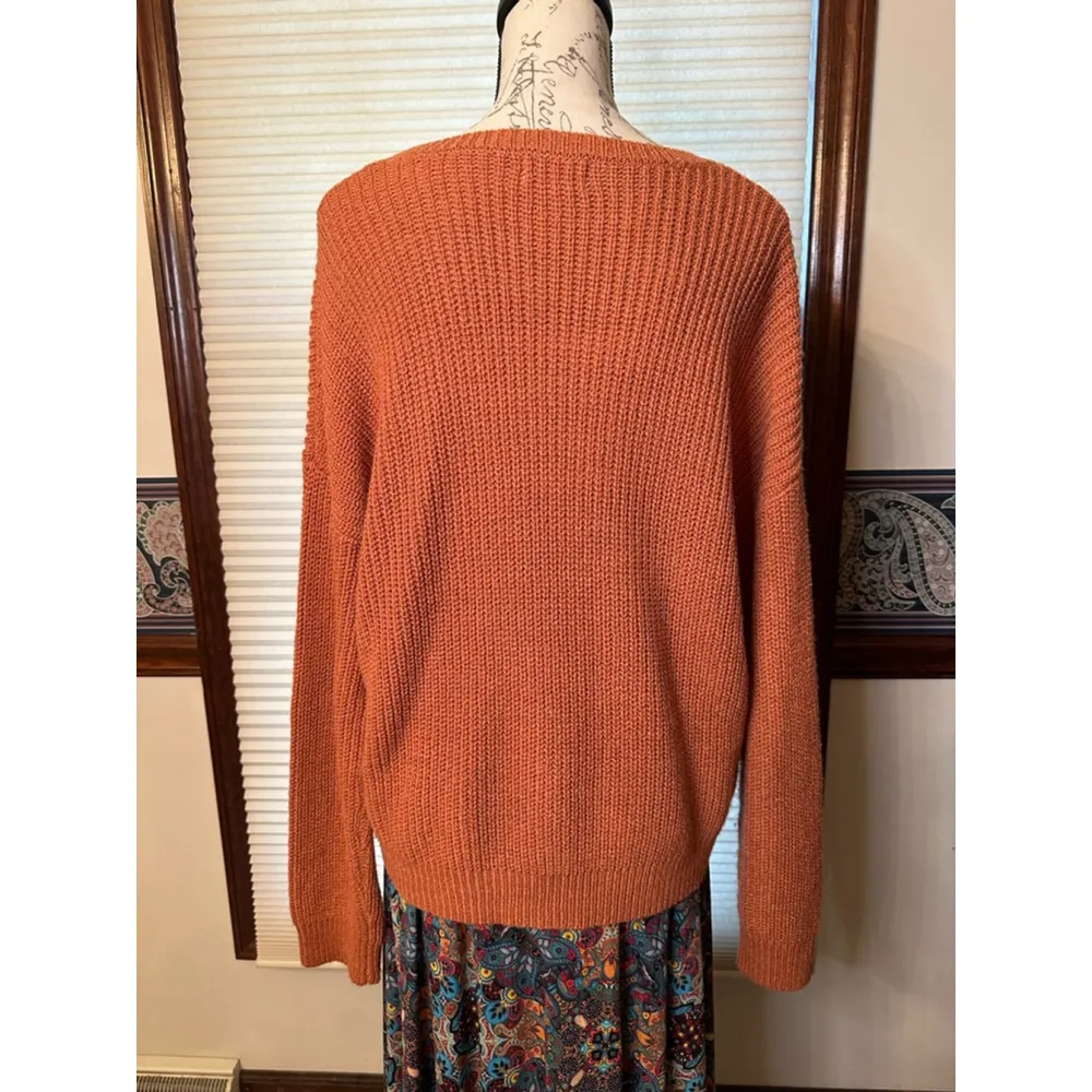 Pink Lily Medium Burnt Orange Knit Sweater (Sweater Only) - Image 10