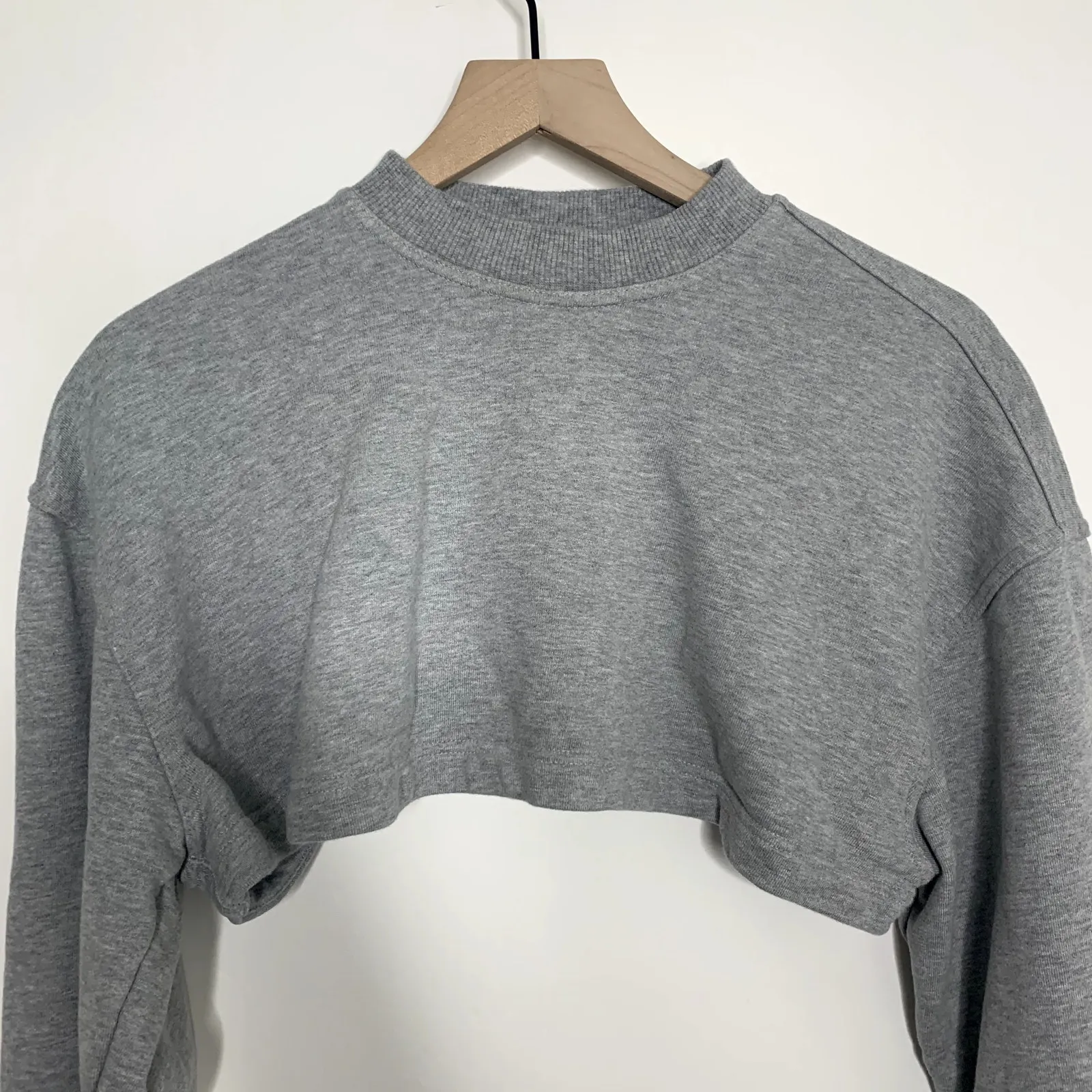 Stella Mcarthy Cropped Sweatshirt Grey Pullover Womens Size Small - Image 3