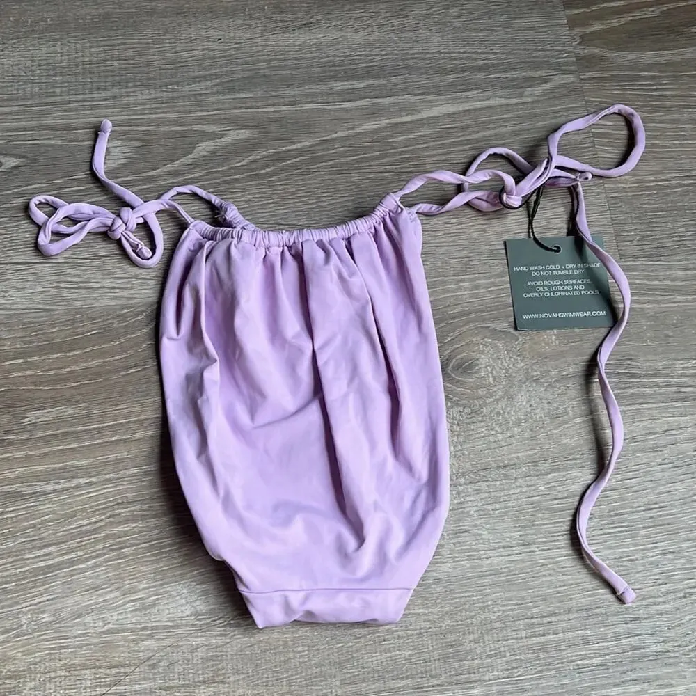 NEW Novah Swimwear Cheeky Swept Away Bikini Bottoms Purple - Image 5