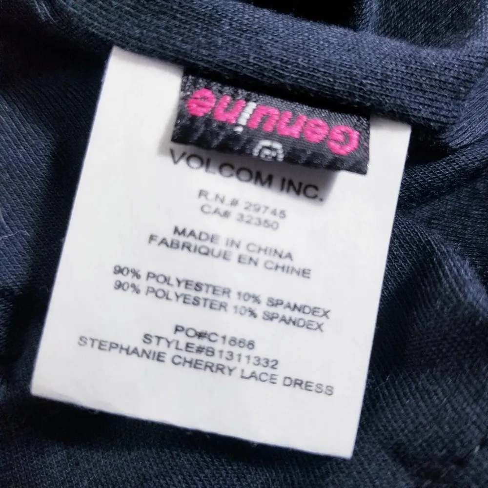 VOLCOM Stephanie Cherry Sexy Lace Ditsy Floral Dress Scoop Neck - Image 9