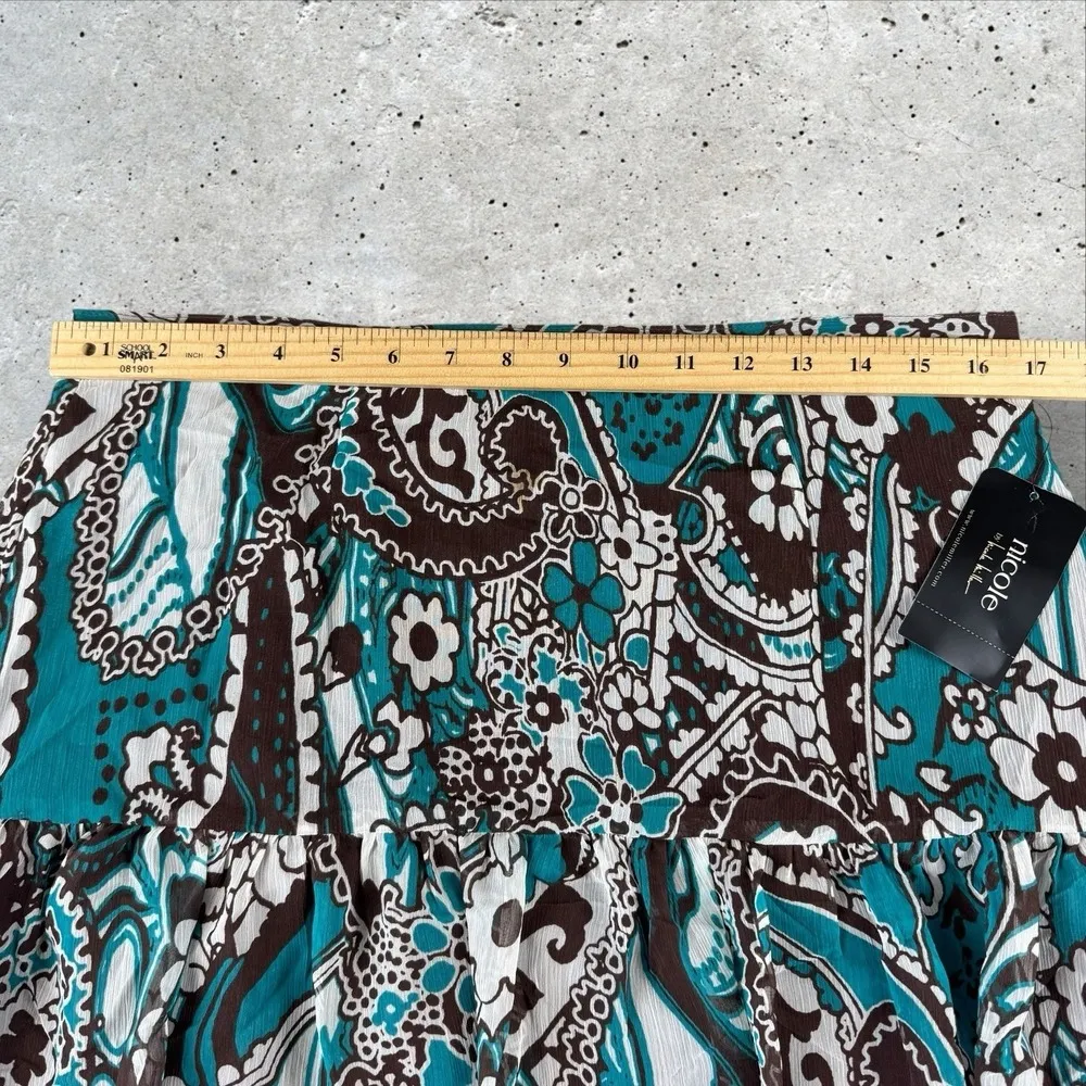 Vtg 90s Y2K Paisley Chiffon Tank Blouse Skirt Set Boho Fairy Whimsical Fits Sz L - Image 10