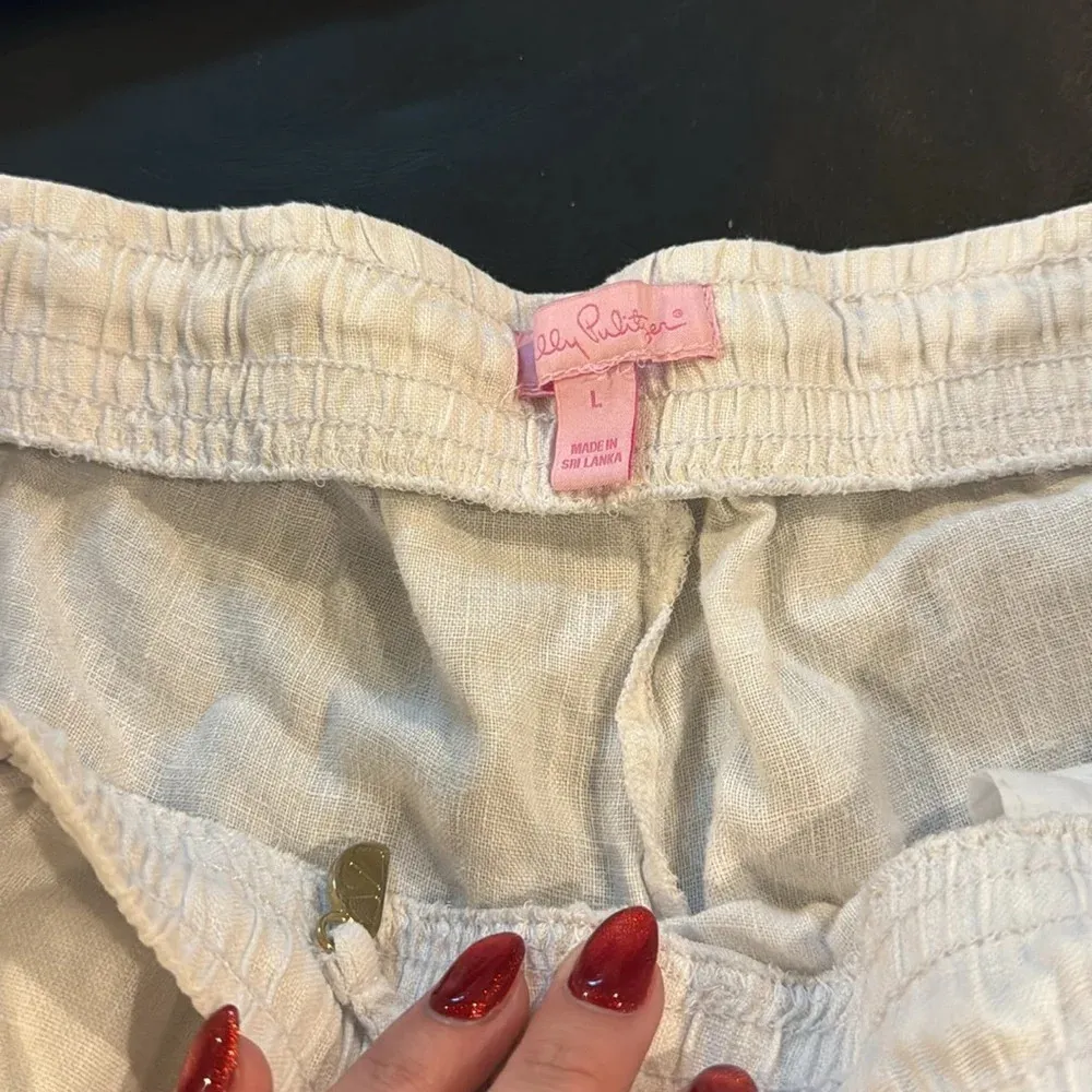 white Linen shorts White Baybreeze Linen - Image 4