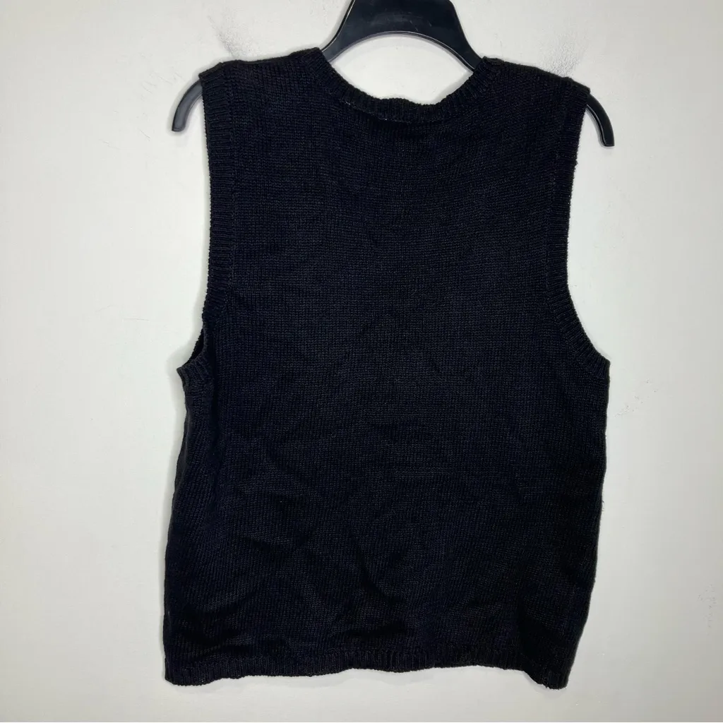 Capacity‎ cardinals sweater vest black red women’s size large winter holiday - Image 5