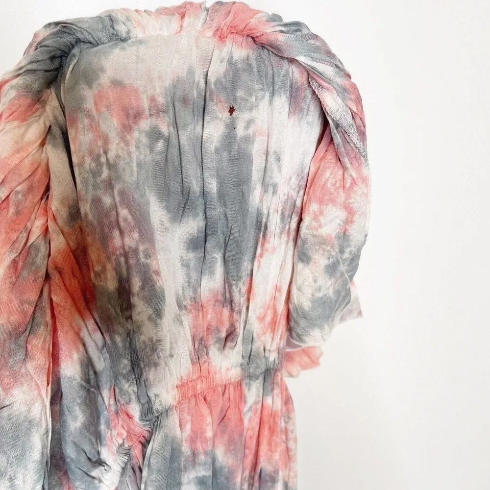 NWT Tiare Hawaii Tie Dye Tube Dress Ruffle Top One Size OS - Image 7