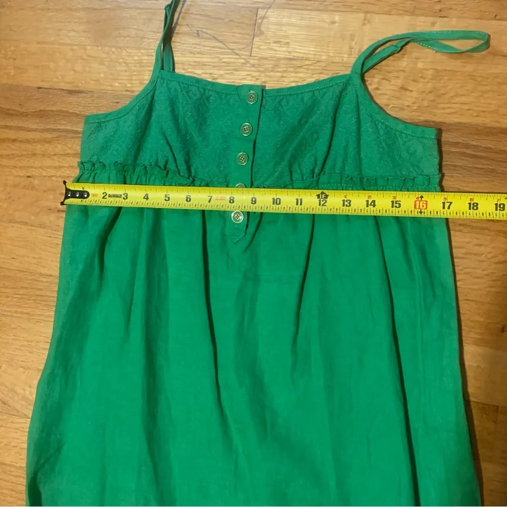 Juicy Couture Pam Gela Linen Spaghetti Strap Sundress Green Women’s Small 6 - Image 8