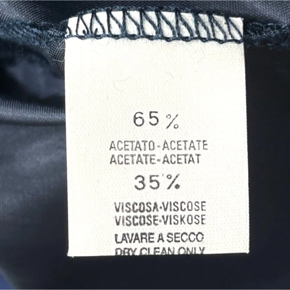 Vintage Navy Velvet Pencil Skirt By Worldly Things Tg 44 Blue Size undefined - Image 7