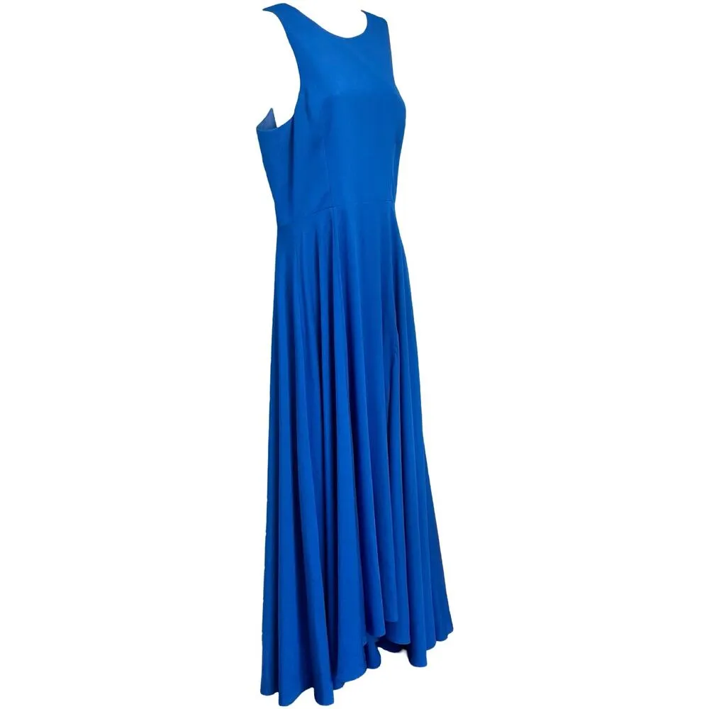 Naven Vegas Blue Siren Gown Sleeveless Maxi Dress size L Chiffon NEW Tags - Image 9