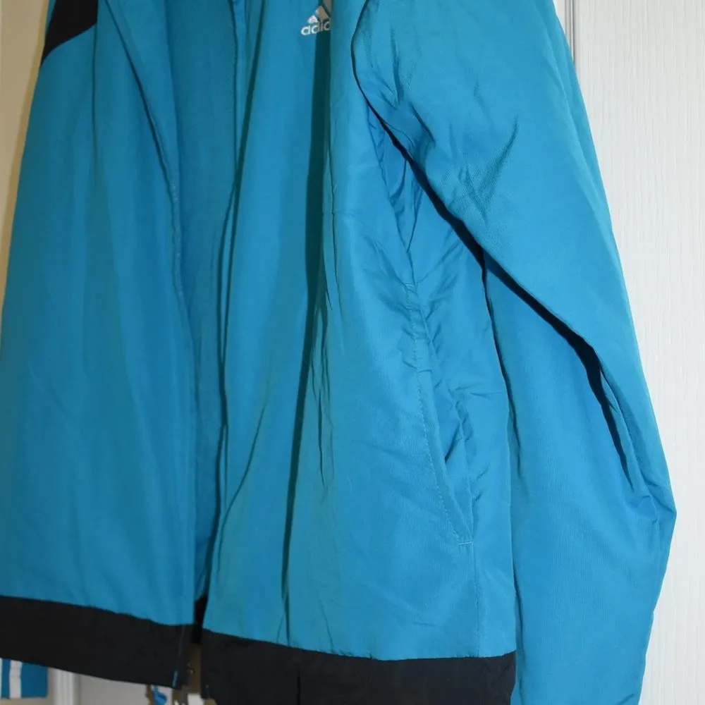 VINTAGE 2006 ADIDAS TRACK JACKET WOMEN'S LARGE,THREE STRIPE TURQUOISE - Image 8