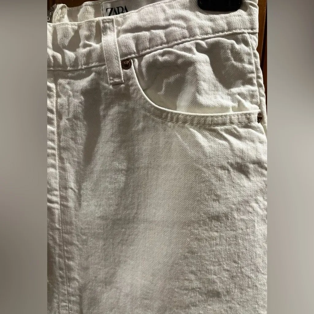Zara White Denim Skirt The 90's Collection Size XS - Image 3