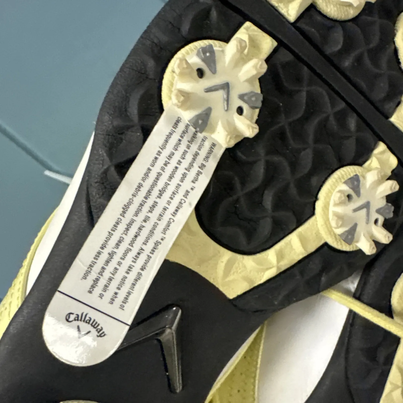 Callaway Golf Shoes White Maize Yellow Patent Leather Black Soles Women's Sz‎ 11 - Image 9