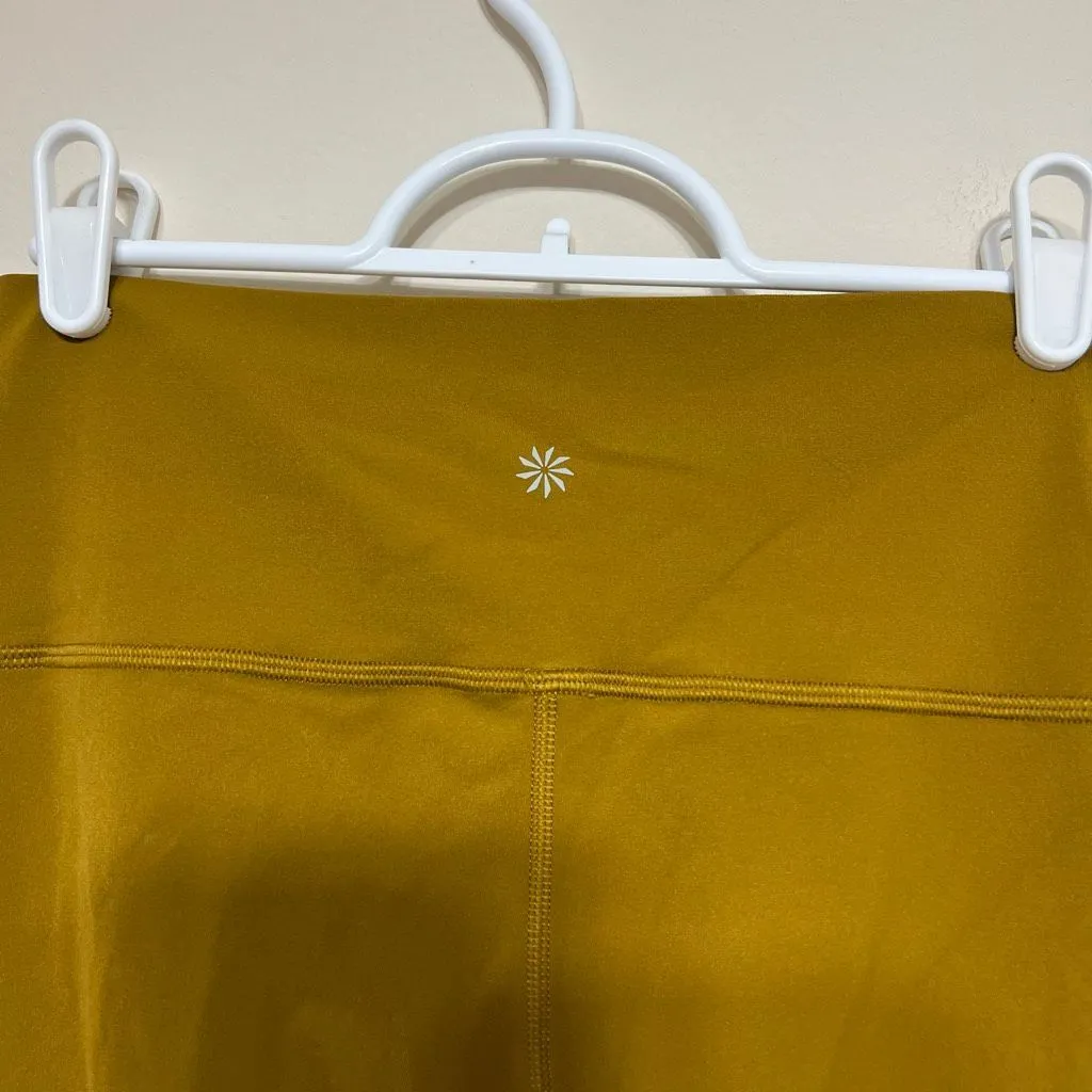 Athleta Transcend Leggings 7/8 Large Tall Brass Mustard - Image 5