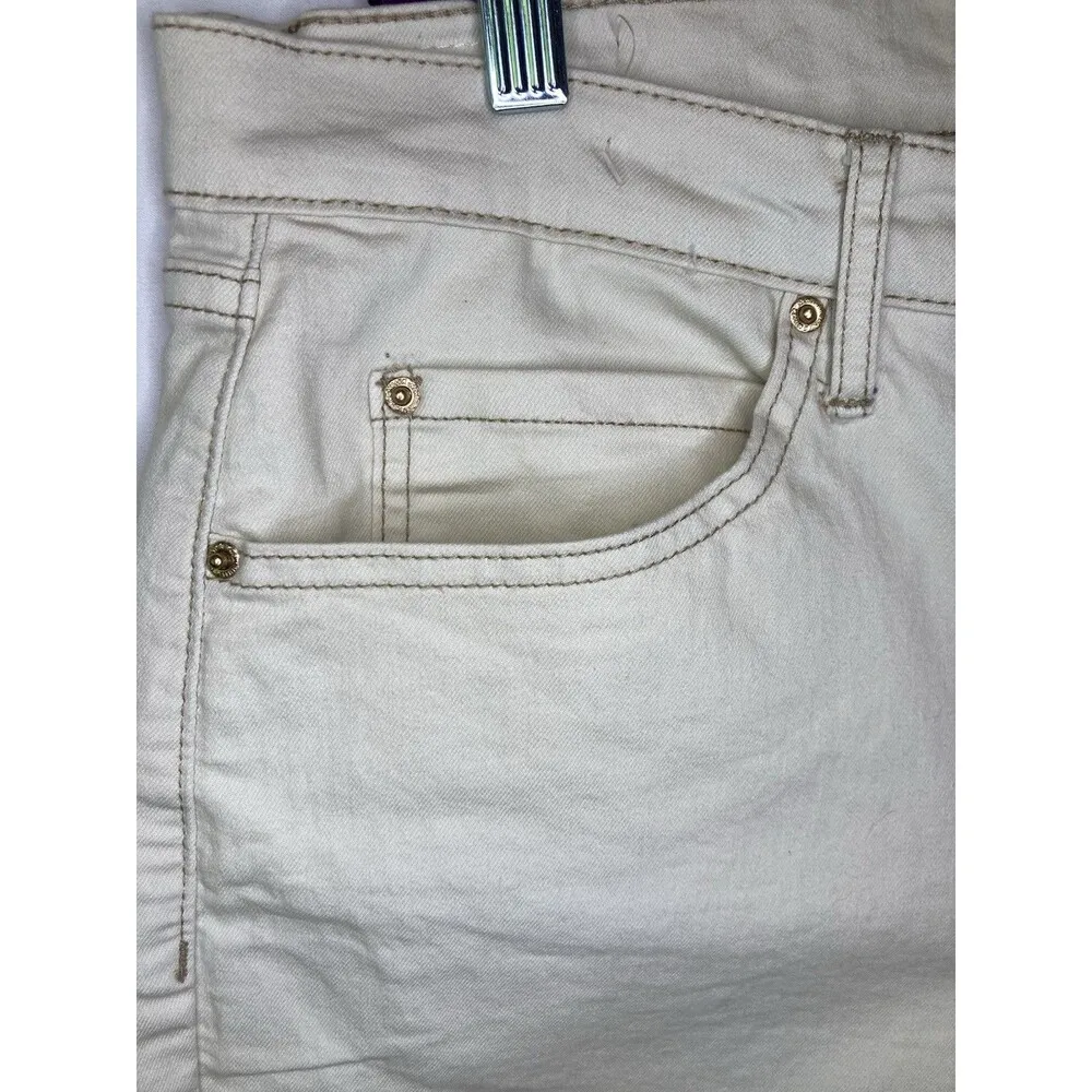 NICOLE MILLER Jeans Womens 14 Off White Soho High Rise Skinny Ankle Stretch - Image 11