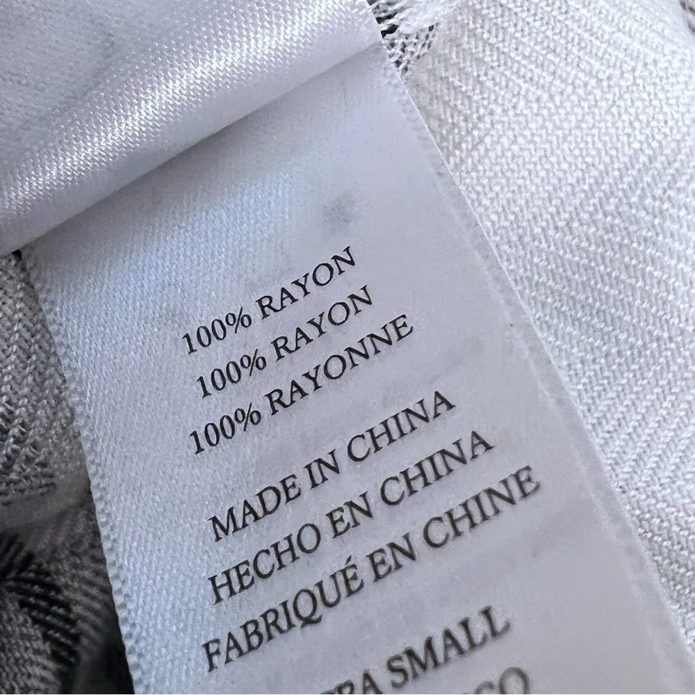 Rails Button Down Plaid Hunter Shirt Size XS Black White - Image 8