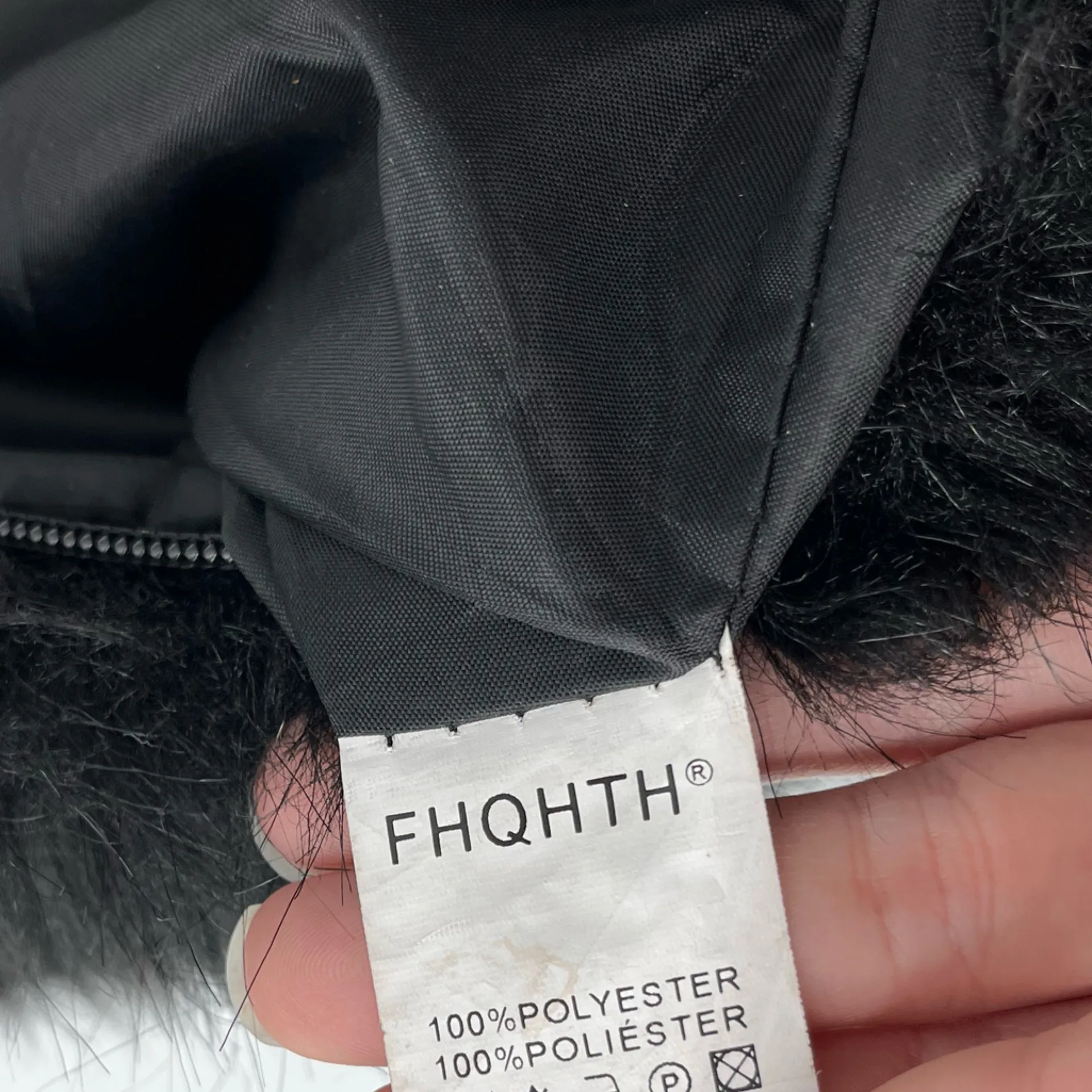 Black fur purse Gold - Image 4