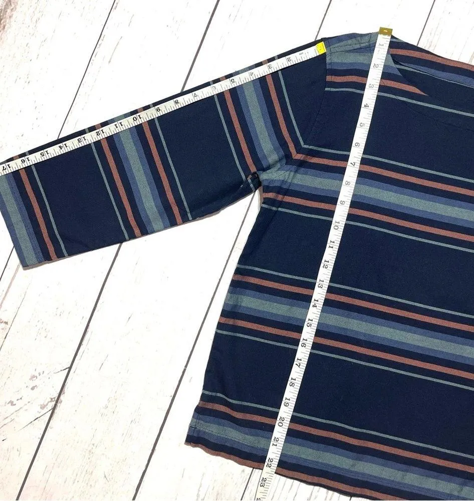 Patagonia Catbells Green Stripe 3/4 Sleeve Shirt Size M - Image 12